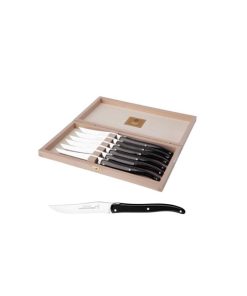 Coffret 6 couteaux à steak Laguiole noir